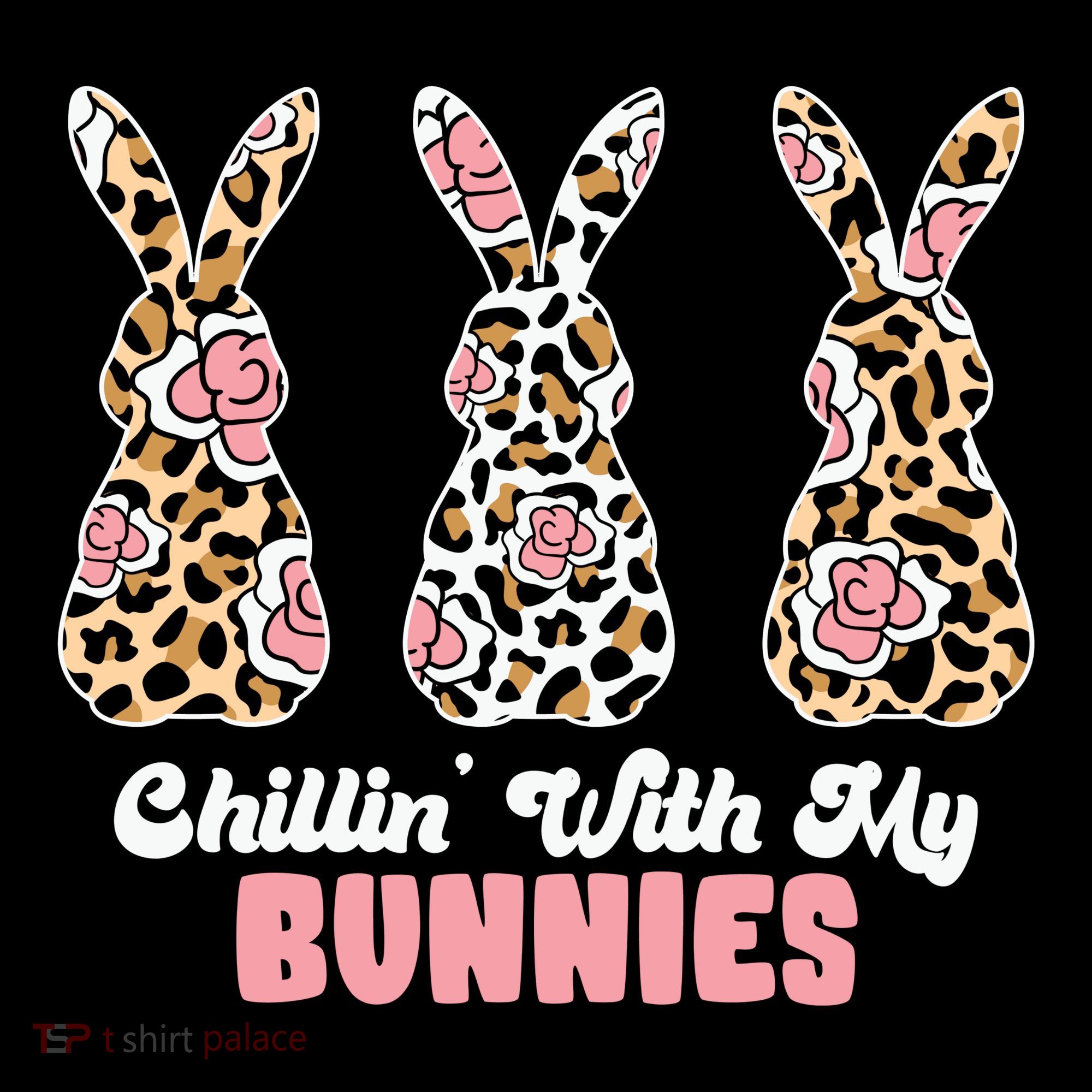 Chillin With My Bunnies Easter Cute Tote Bag