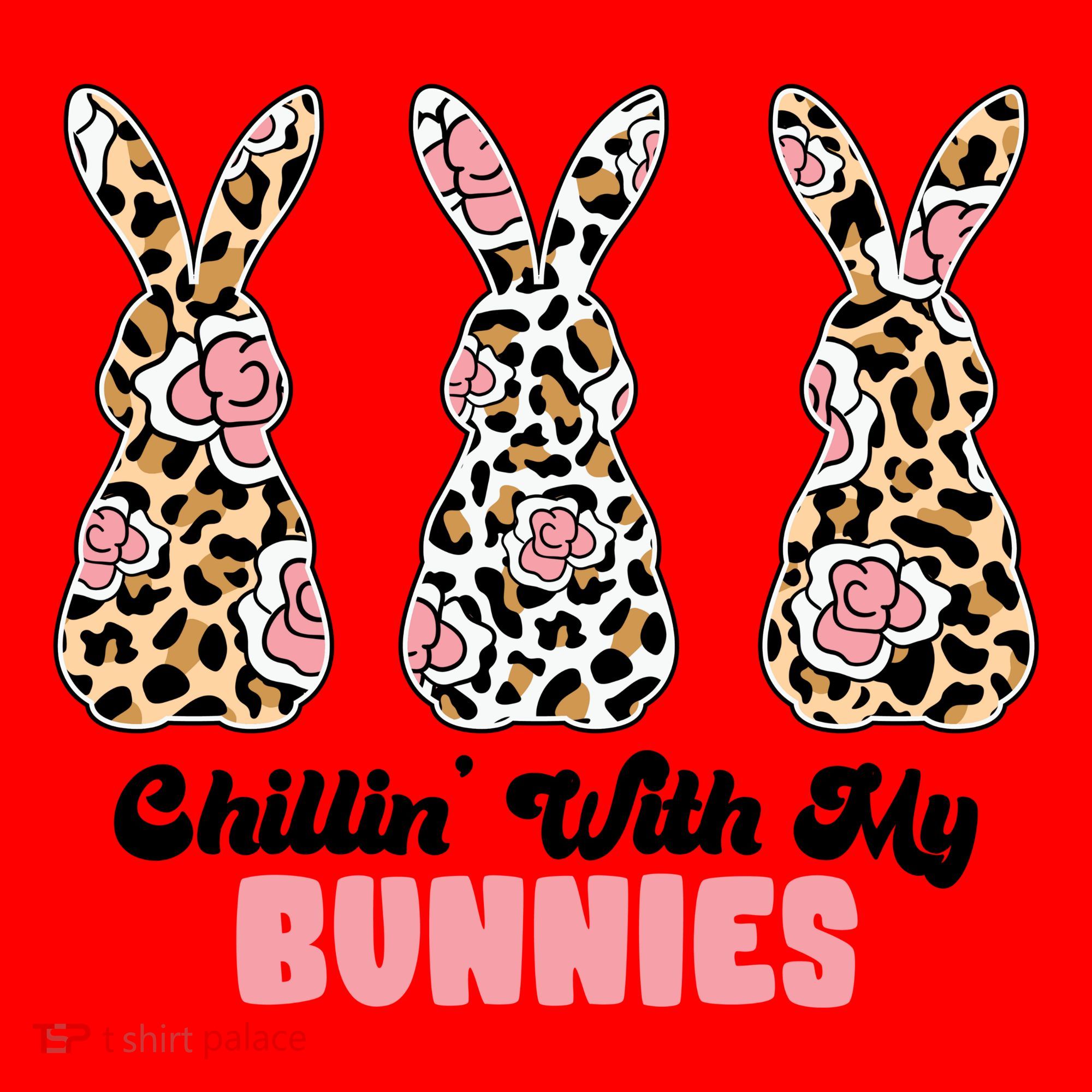 Chillin With My Bunnies Easter Cute Santa Hat