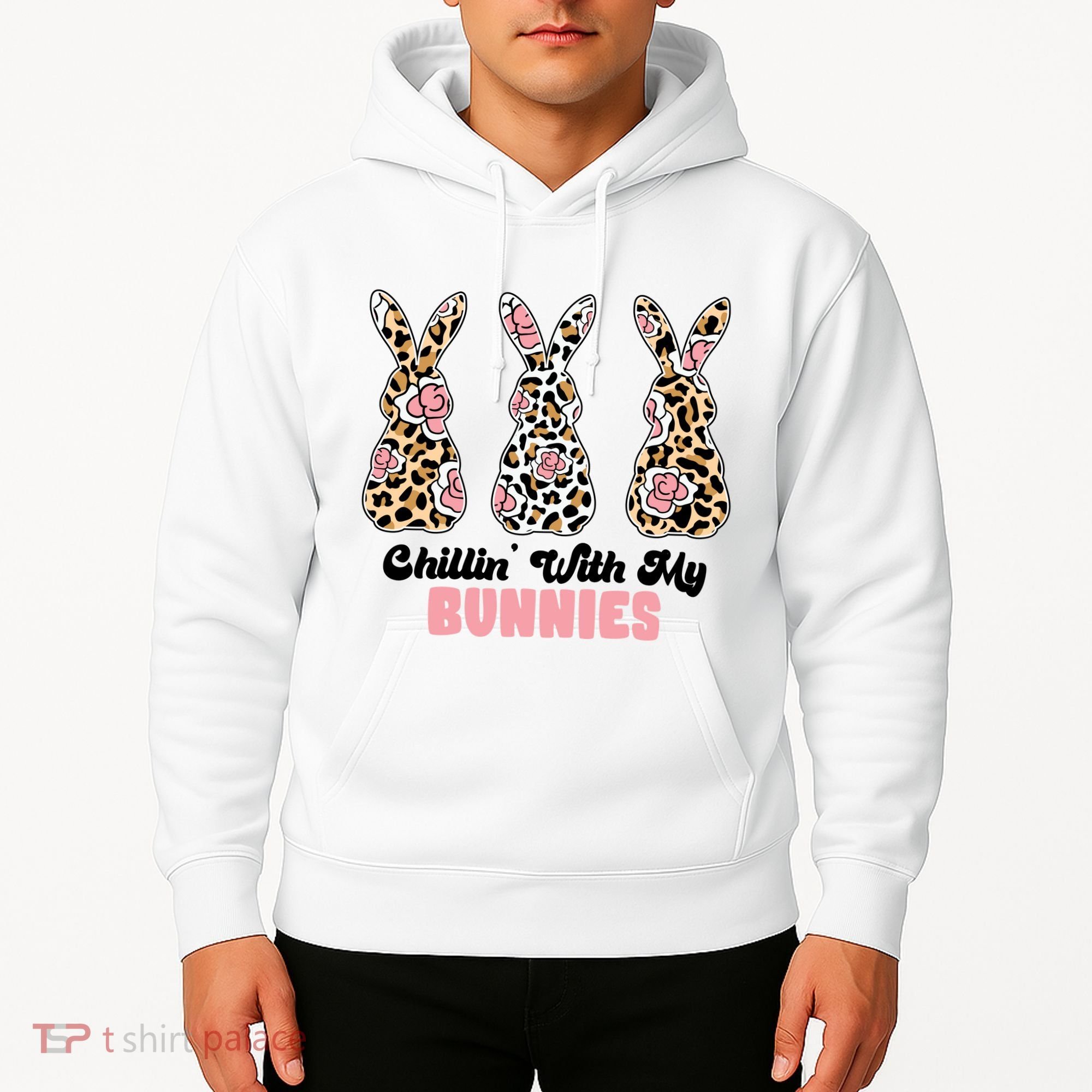Chillin With My Bunnies Easter Cute Hoodie