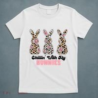 Chillin With My Bunnies Easter Cute T-Shirt thumb 5