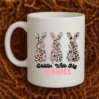 Chillin With My Bunnies Easter Cute Coffee Mug thumb 2