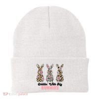 Chillin With My Bunnies Easter Cute Beanie thumb 0