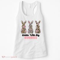 Chillin With My Bunnies Easter Cute Women's Tank Top thumb 0