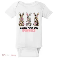 Chillin With My Bunnies Easter Cute Baby Bodysuit thumb 0