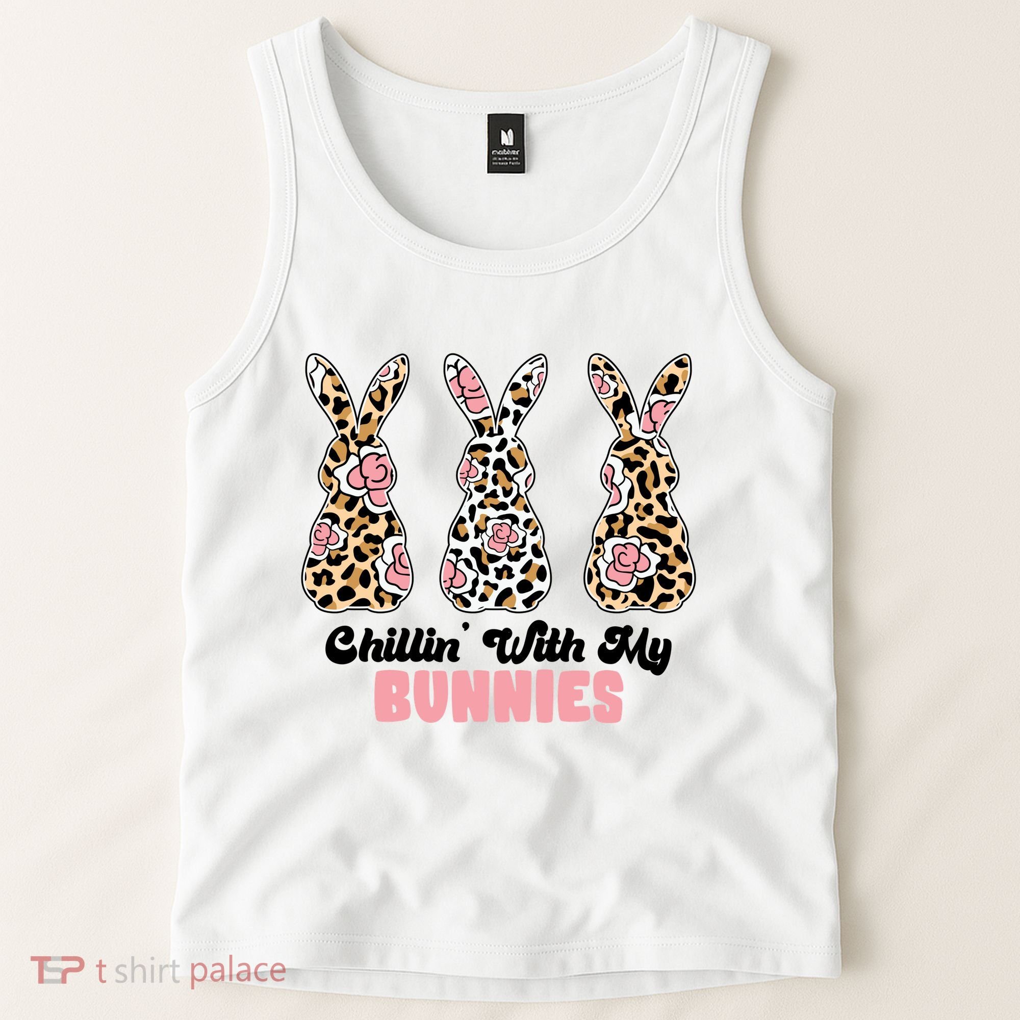 Chillin With My Bunnies Easter Cute Tank Top