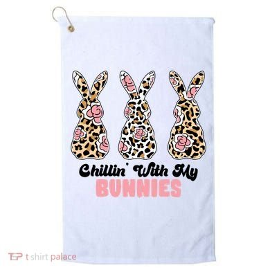 Chillin With My Bunnies Easter Cute Golf Towel