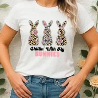 Chillin With My Bunnies Easter Cute Women's T-Shirt thumb 2