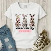 Chillin With My Bunnies Easter Cute Women's T-Shirt thumb 3