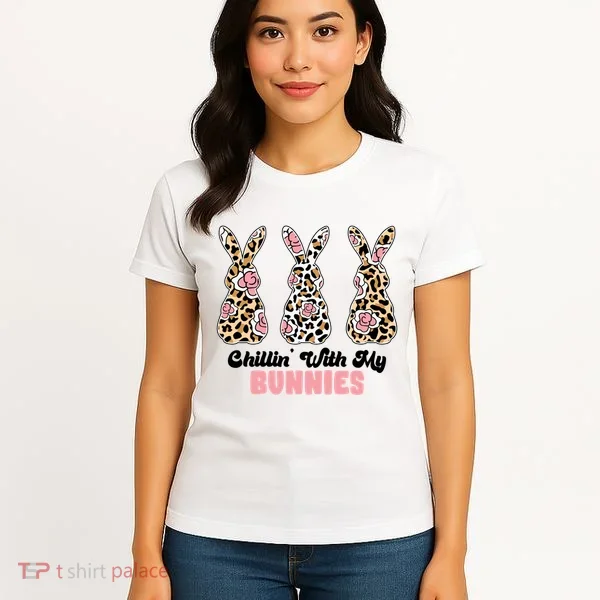 Chillin With My Bunnies Easter Cute Women's T-Shirt