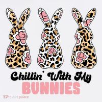 Chillin With My Bunnies Easter Cute Kids Sweatshirt thumb 2