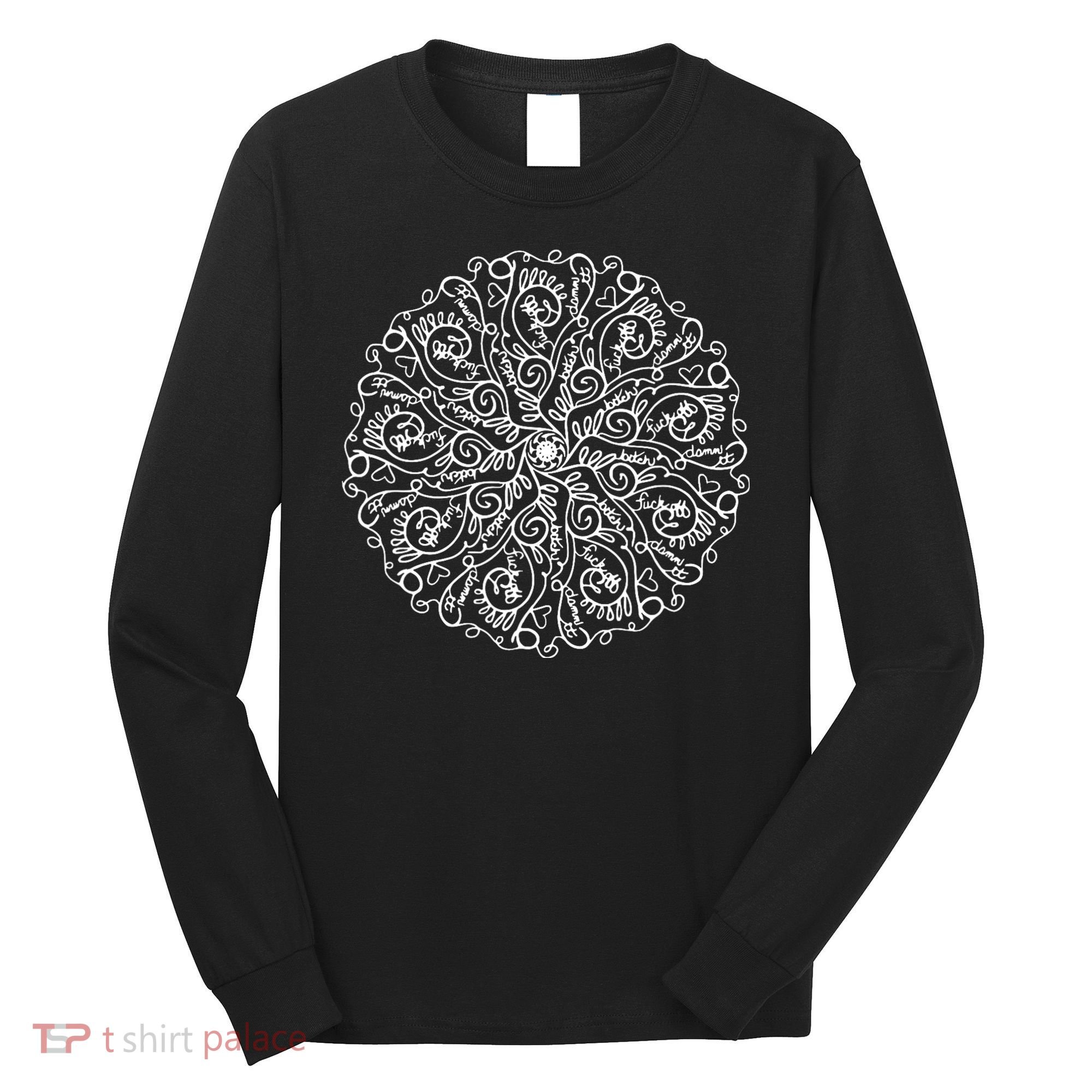 Curse Word Mandala Graphic Tees Long Sleeve Shirt