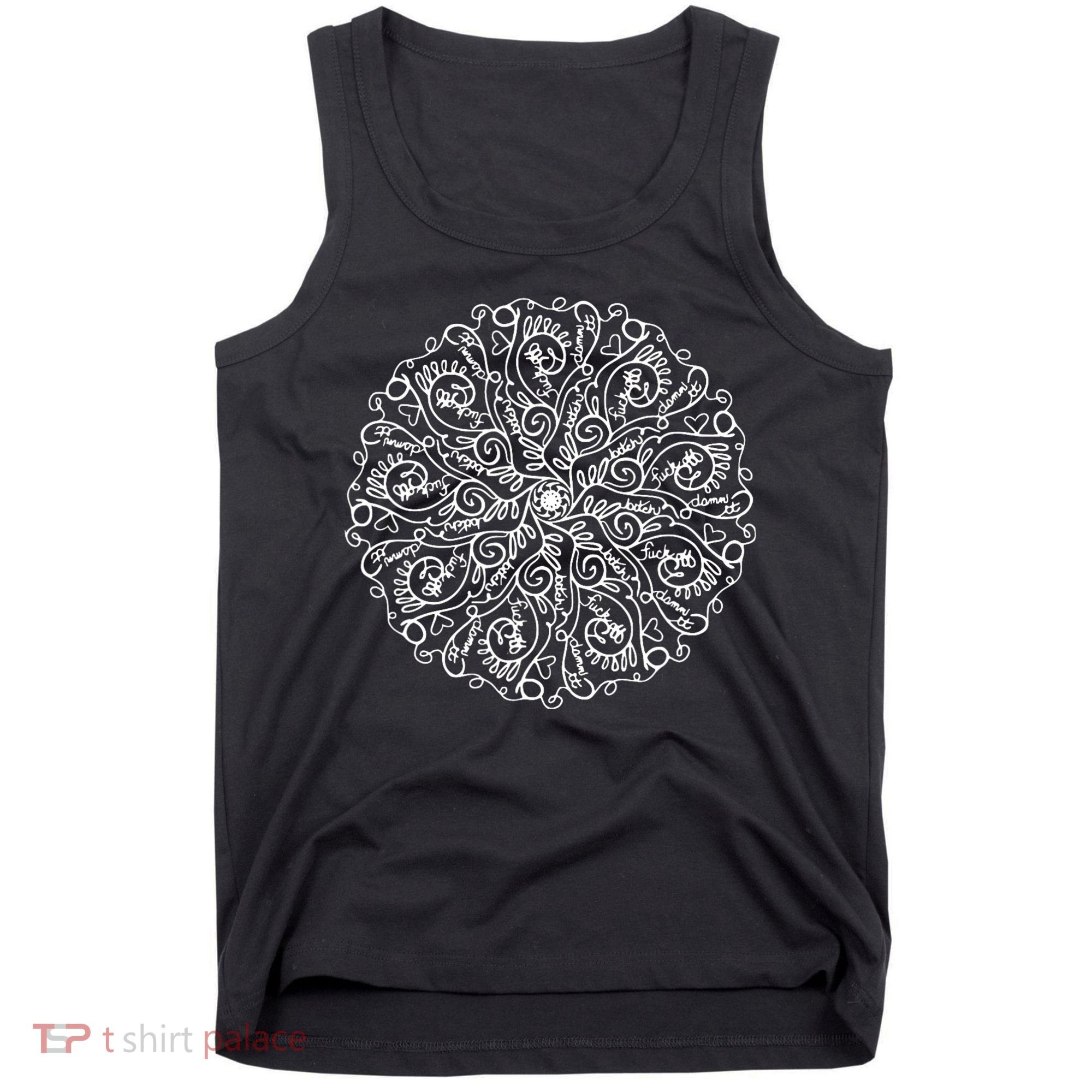 Curse Word Mandala Graphic Tees Tank Top