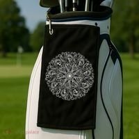 Curse Word Mandala Graphic Tees Golf Towel thumb 2