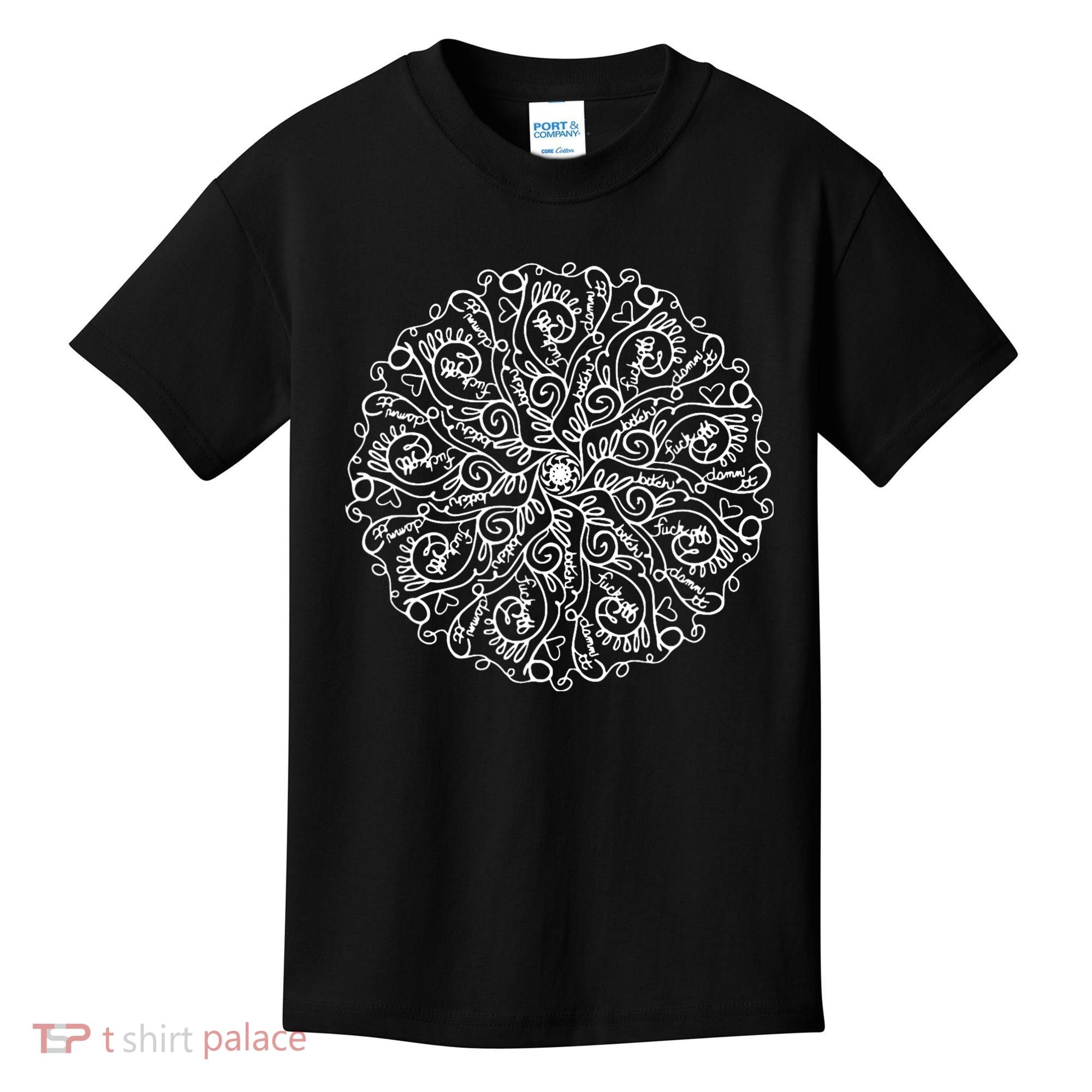Curse Word Mandala Graphic Tees Kids T-Shirt