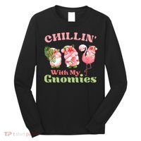 Chillin with my gnomies Tropical gnomes with a flamingo Long Sleeve Shirt thumb 0