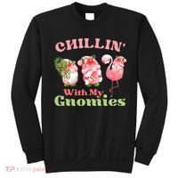 Chillin with my gnomies Tropical gnomes with a flamingo Sweatshirt thumb 0