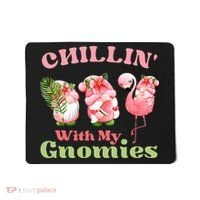 Chillin with my gnomies Tropical gnomes with a flamingo Mousepad thumb 0
