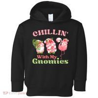 Chillin with my gnomies Tropical gnomes with a flamingo Toddler Hoodie thumb 0