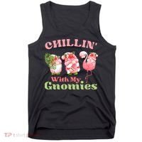 Chillin with my gnomies Tropical gnomes with a flamingo Tank Top thumb 0