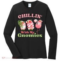 Chillin with my gnomies Tropical gnomes with a flamingo Women's Long Sleeve Shirt thumb 0