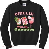 Chillin with my gnomies Tropical gnomes with a flamingo Kids Sweatshirt thumb 0