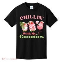 Chillin with my gnomies Tropical gnomes with a flamingo Kids T-Shirt thumb 0
