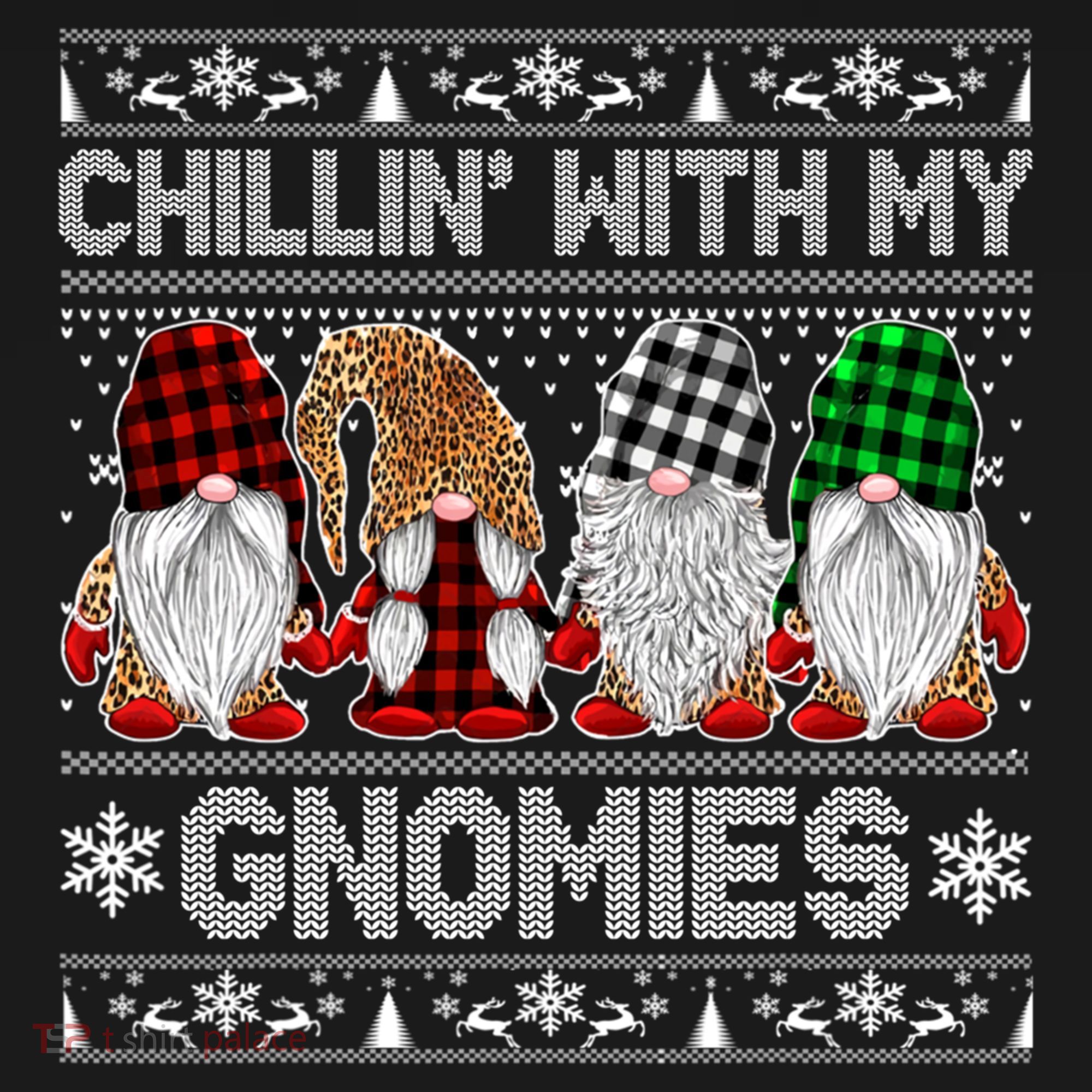Chillin With My Gnomies Family Ugly Christmas Sweater Gnomes Gift Baby Long Sleeve Bodysuit