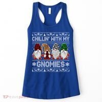 Chillin With My Gnomies Family Ugly Christmas Sweater Gnomes Gift Women's Tank Top thumb 0
