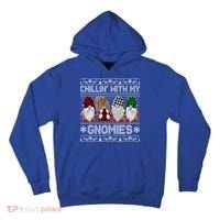 Chillin With My Gnomies Family Ugly Christmas Sweater Gnomes Gift Tall Hoodie thumb 0