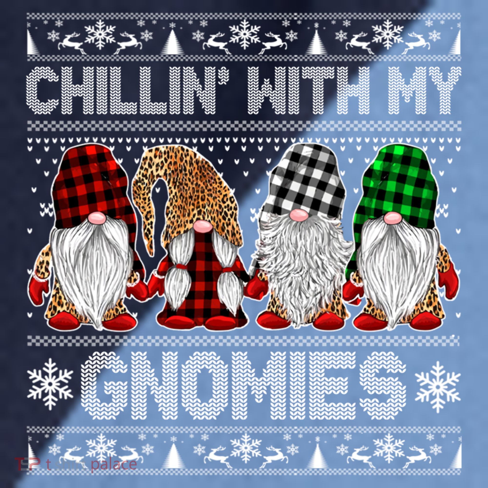 Chillin With My Gnomies Family Ugly Christmas Sweater Gnomes Gift Raglan Baseball Sleeve Shirt