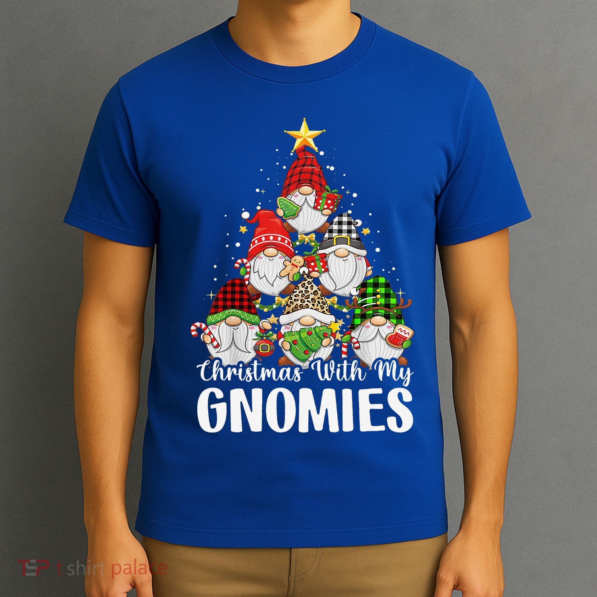 Christmas With My Gnomies Family Pajamas Gnome Tree Xmas T-Shirt