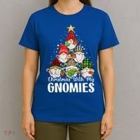 Christmas With My Gnomies Family Pajamas Gnome Tree Xmas T-Shirt thumb 4