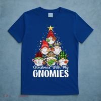 Christmas With My Gnomies Family Pajamas Gnome Tree Xmas T-Shirt thumb 5