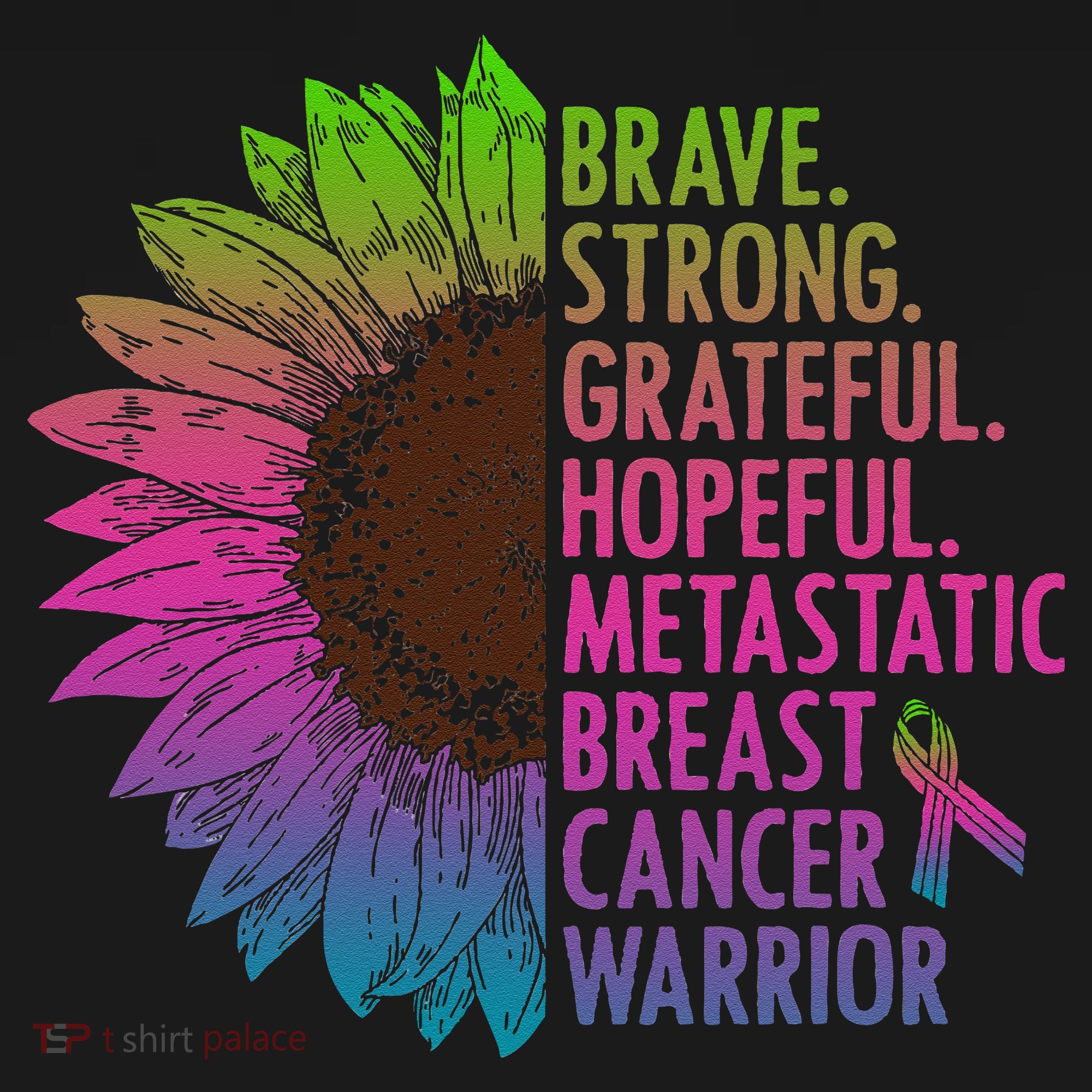 Care Warrior Metastatic Breast Cancer Ribbon Awareness Coaster