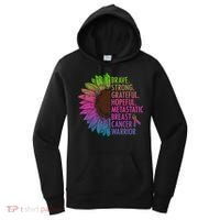 Care Warrior Metastatic Breast Cancer Ribbon Awareness Women's Hoodie thumb 0