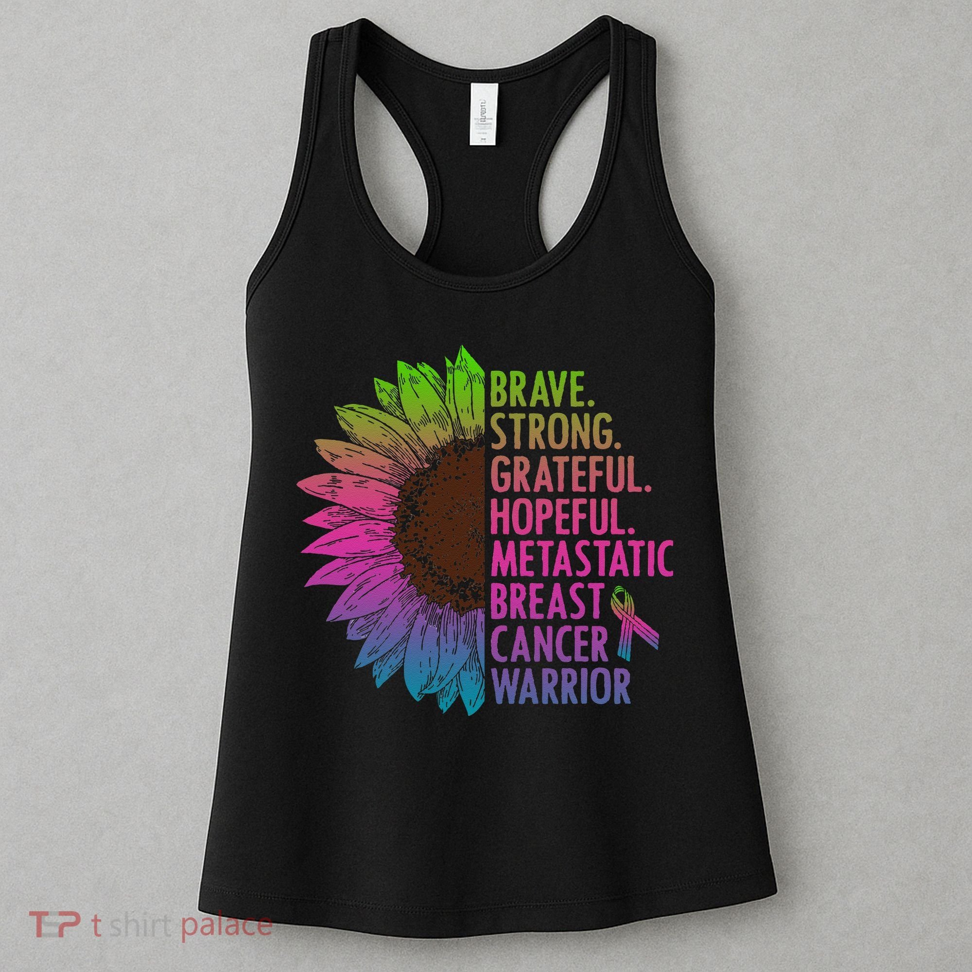 Care Warrior Metastatic Breast Cancer Ribbon Awareness Women's Tank Top