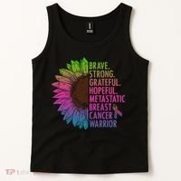 Care Warrior Metastatic Breast Cancer Ribbon Awareness Tank Top thumb 2