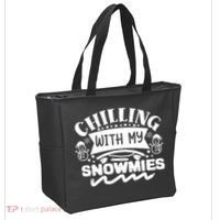 Chilling With My Snowmies Winter Tote Bag thumb 2