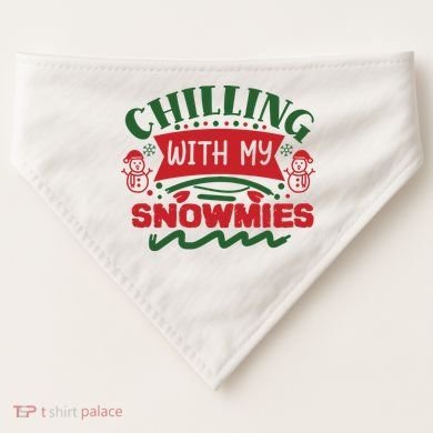 Chilling With My Snowmies Winter USA-Made Doggie Bandana