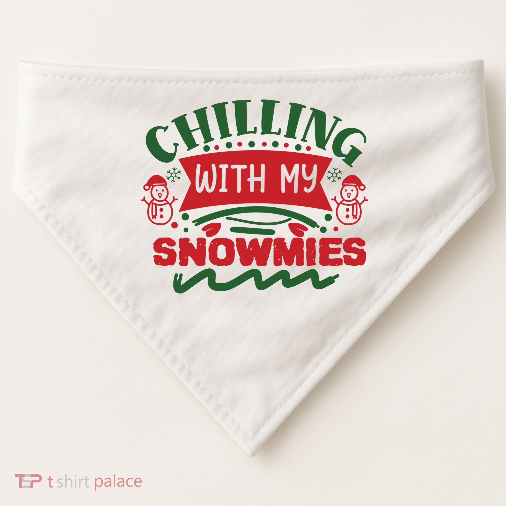 Chilling With My Snowmies Winter USA-Made Doggie Bandana