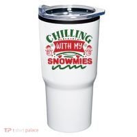 Chilling With My Snowmies Winter Tumbler thumb 0