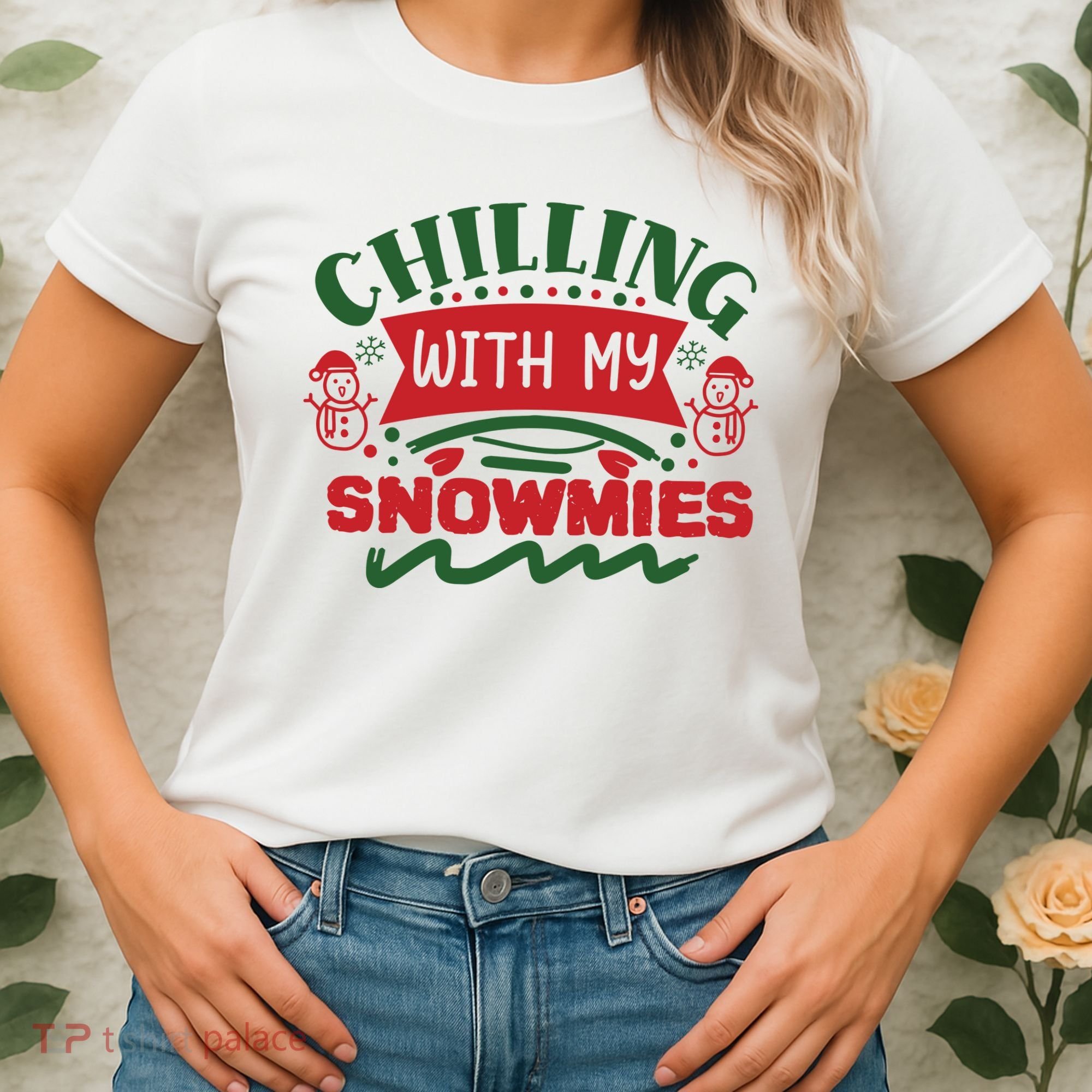 Chilling With My Snowmies Winter Women's T-Shirt