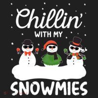 Chillin With My Snowmies Outfit Gift Cool Christmas Snow Gift Beanie thumb 2