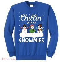 Chillin With My Snowmies Outfit Gift Cool Christmas Snow Gift Sweatshirt thumb 0