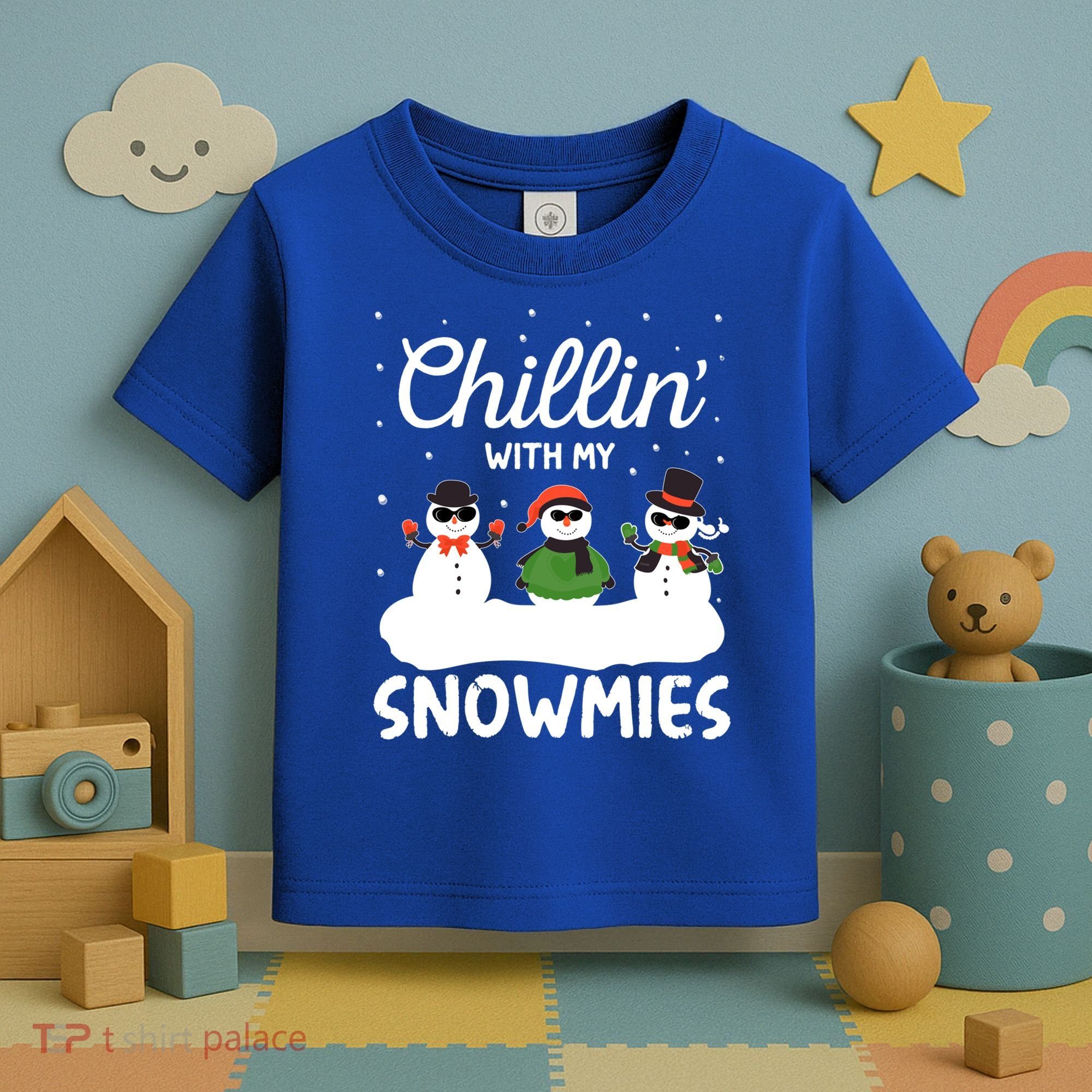 Chillin With My Snowmies Outfit Gift Cool Christmas Snow Gift Toddler T-Shirt