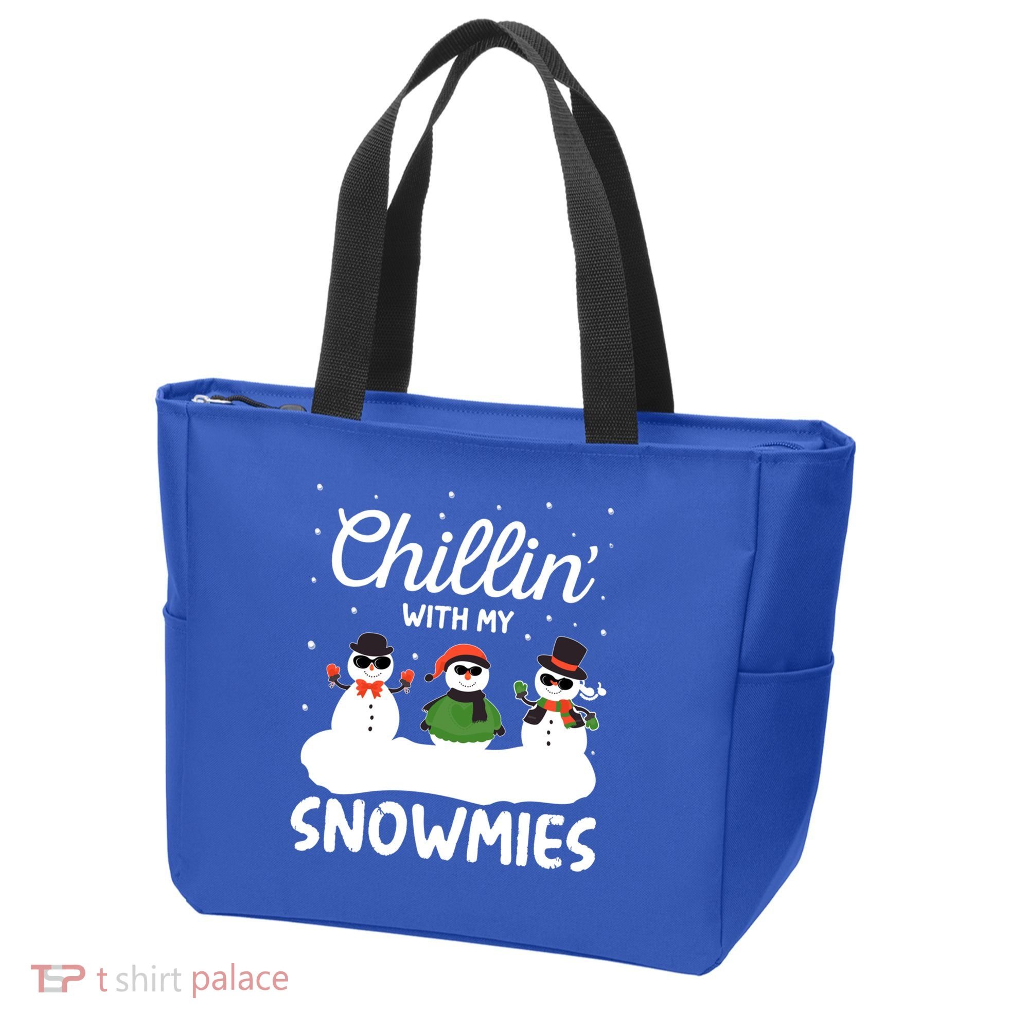 Chillin With My Snowmies Outfit Gift Cool Christmas Snow Gift Tote Bag