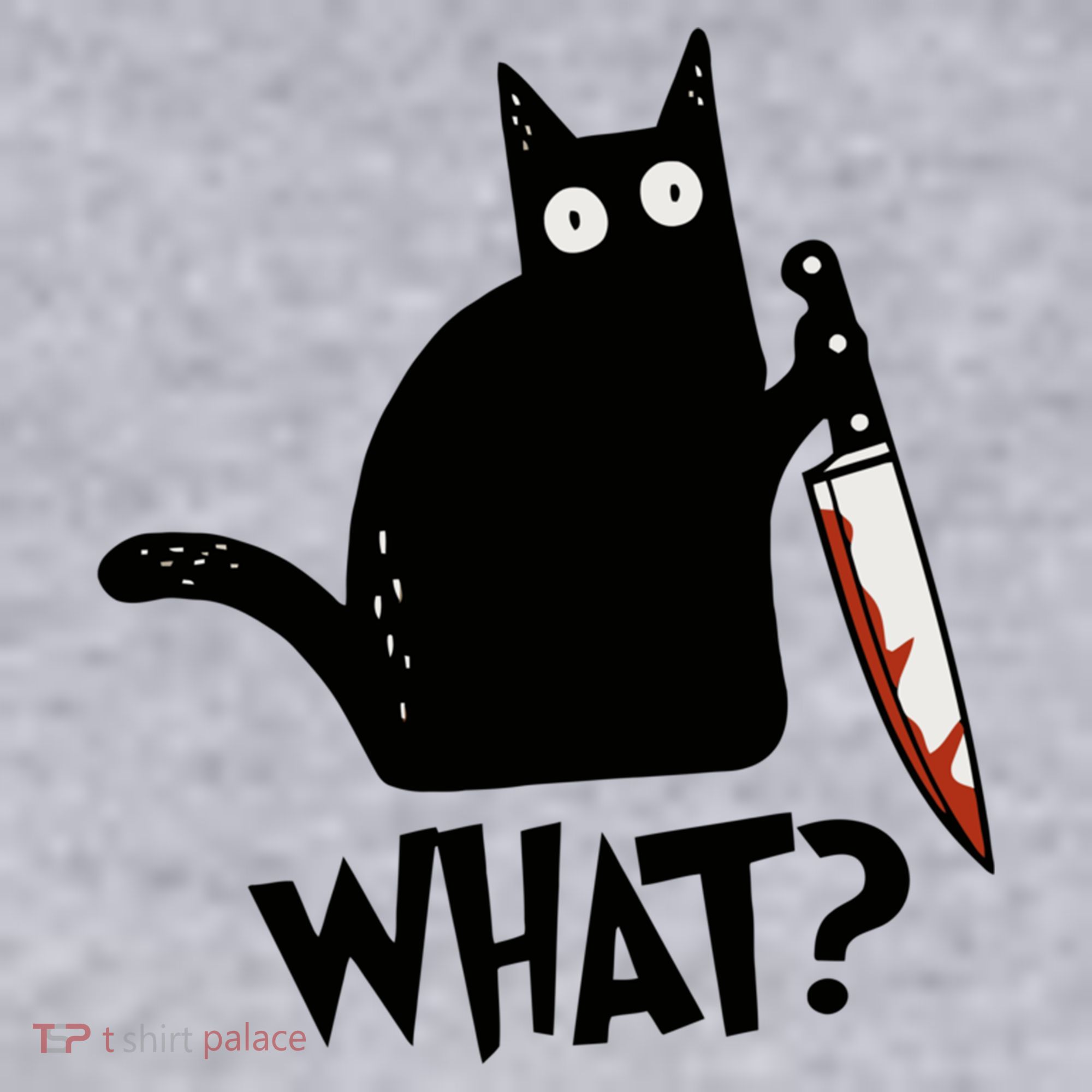 Cat What? Murderous Black Cat With Knife Gift Women's Sweatshirt