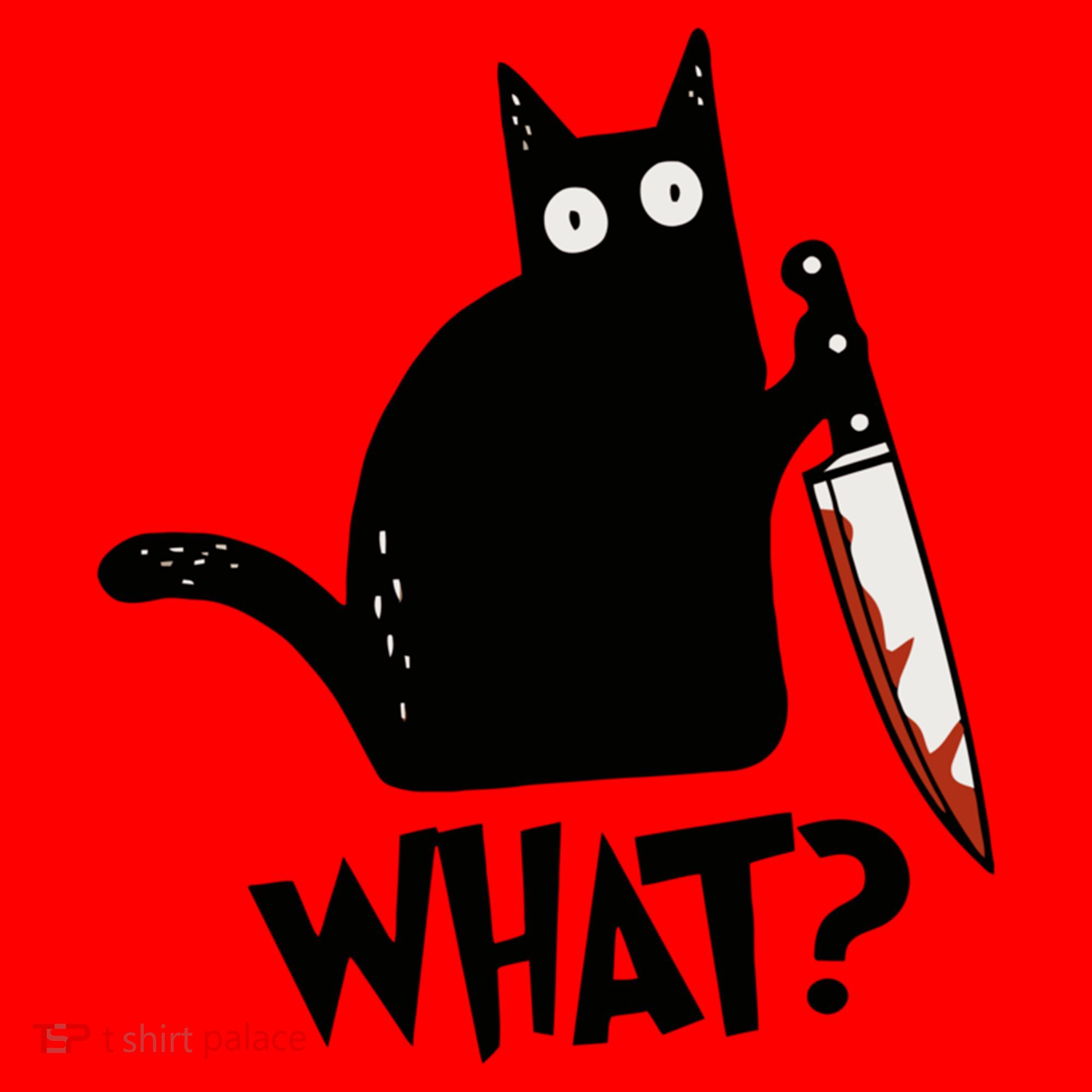 Cat What? Murderous Black Cat With Knife Gift Santa Hat