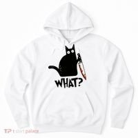 Cat What? Murderous Black Cat With Knife Gift Hoodie thumb 0