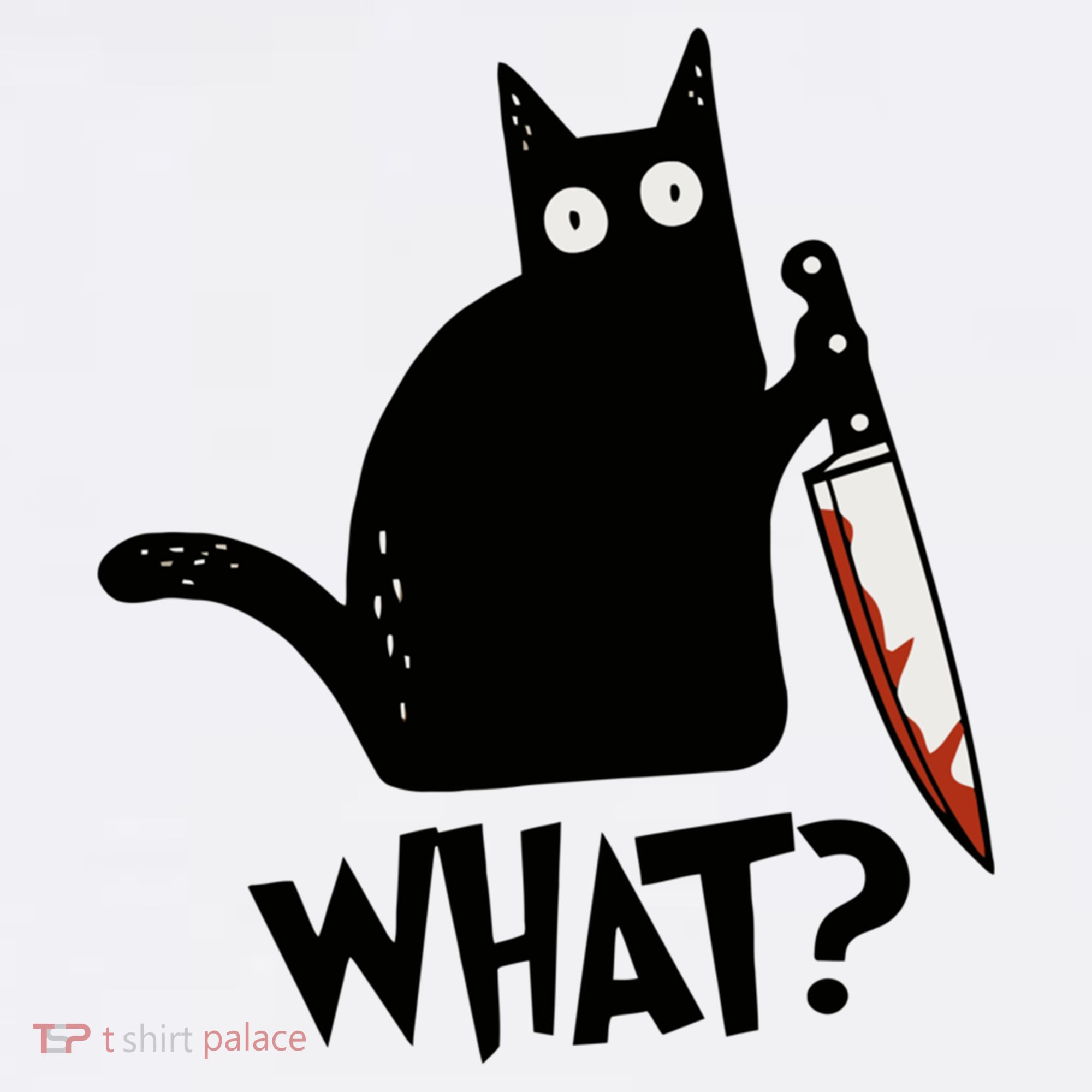 Cat What? Murderous Black Cat With Knife Gift Apron